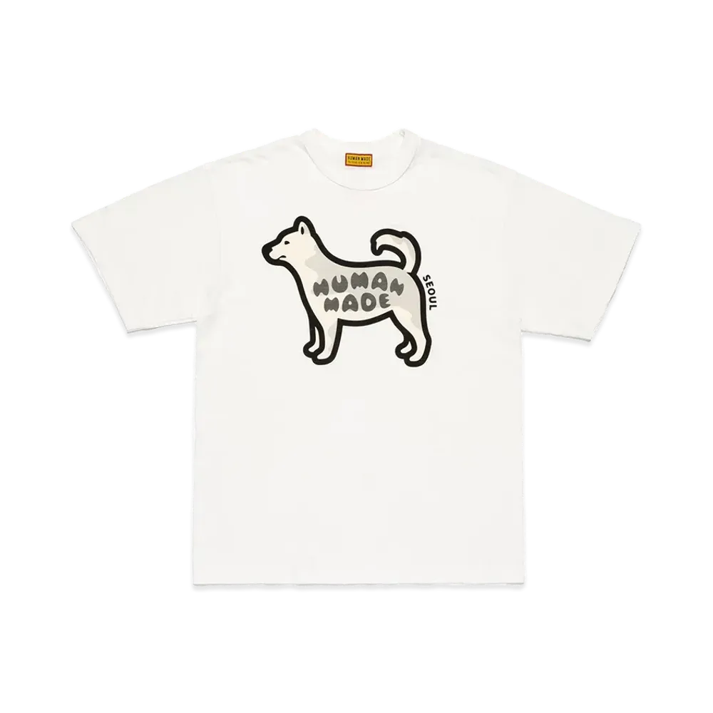 HUMAN MADE Stores Exclusive Animal Graphic T-Shirt Offline Store Seoul / Jindo Dog "White"