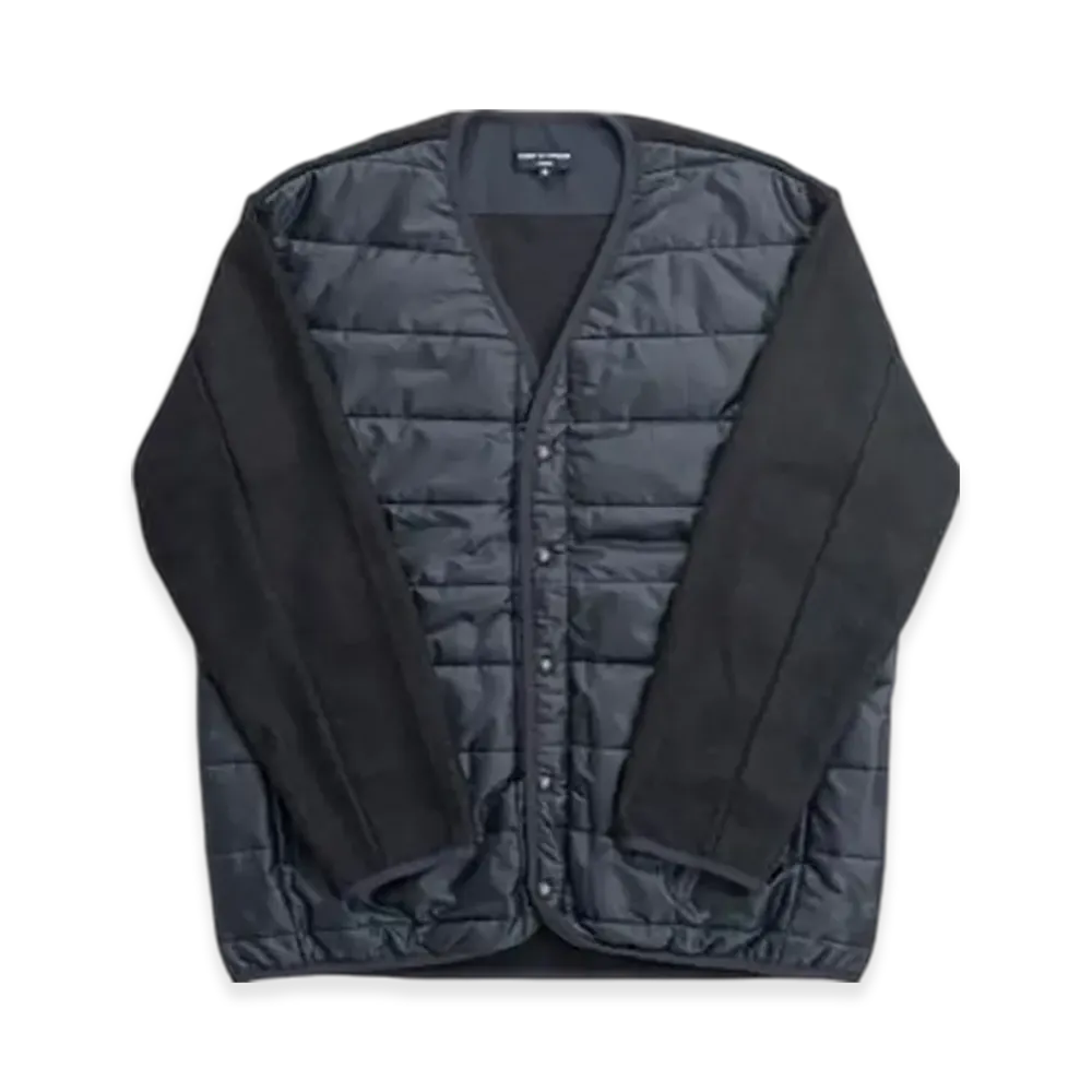 COMME des GARCONS HOMME Wool PileNylon Rip Cross Quilt Jk "Navy"
