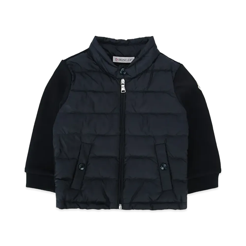 MONCLER Kids Zip Up Cardigan "Dark Blue"