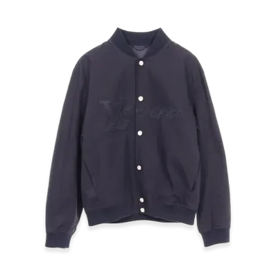 Louis Vuitton Embroidered Cotton Bomber Jacket "Navy"