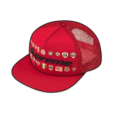 Supreme Pins Mesh Back 5-Panel "Red"