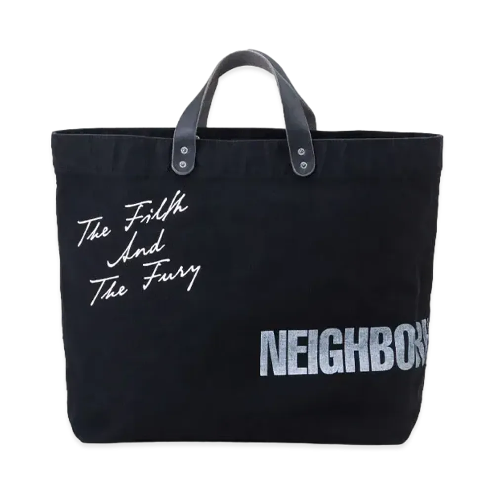 NEIGHBORHOOD Washed Canvas Tote Bag "Black"