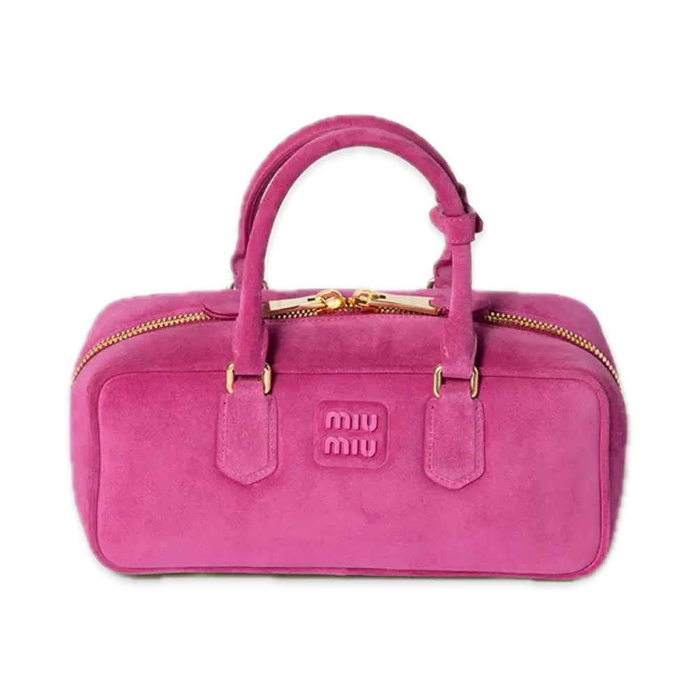 MIU MIU Arcadie Suede Bag "Future Pink"