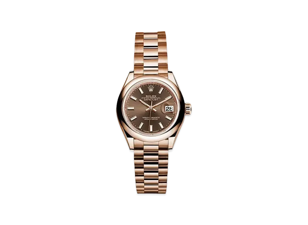ROLEX Date-Just 28 Chocolate Brown Dial 279165