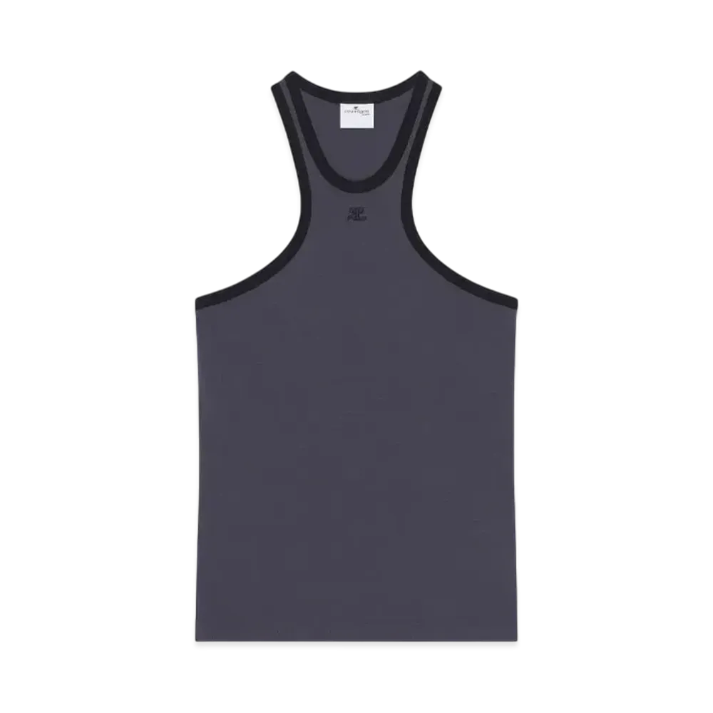 Courreges Scuba Tank Top "Denim/Black"