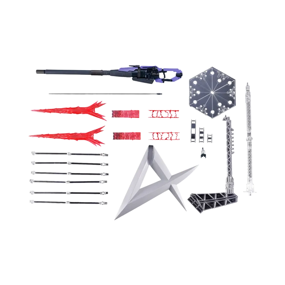 BANDAI "REAL GRADE" -Mobile Suit Gundam Char's Counterattack- RG 1/144 Hi-v Gundam Hyper Mega Bazooka Launcher & Funnel Display Set