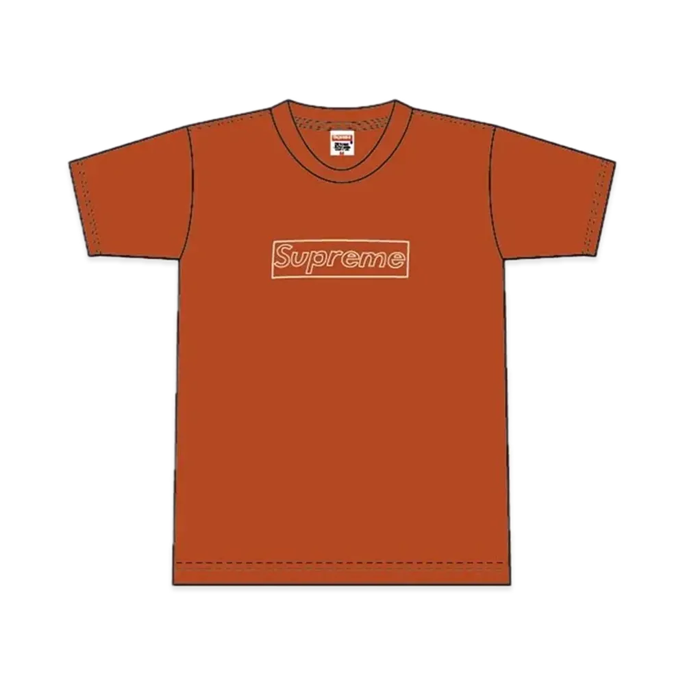 シュプリーム 2002 カウズ ボックス ロゴ Tシャツ "オレンジ"