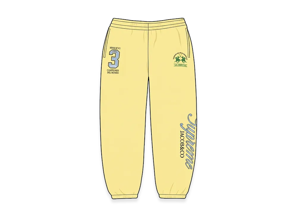 Supreme x La Martina Sweatpant "Light Yellow"