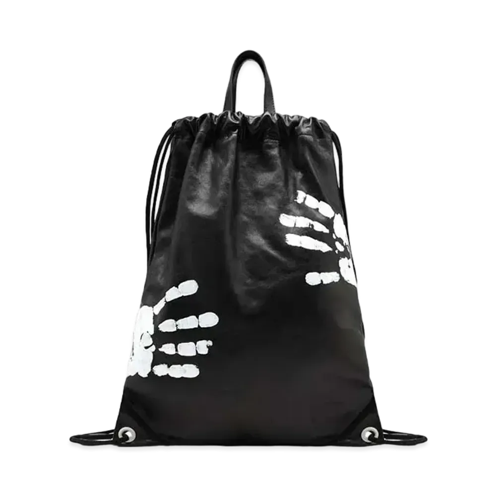 Maison Margiela Hand-Painted Drawstring Backpack "Black"