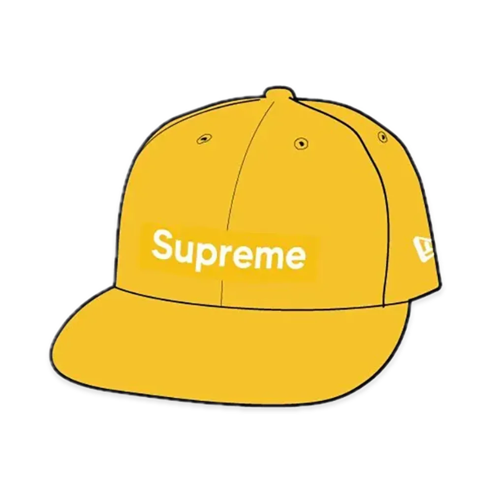 Supreme Brushed Wool Box Logo New Era "Yellow"