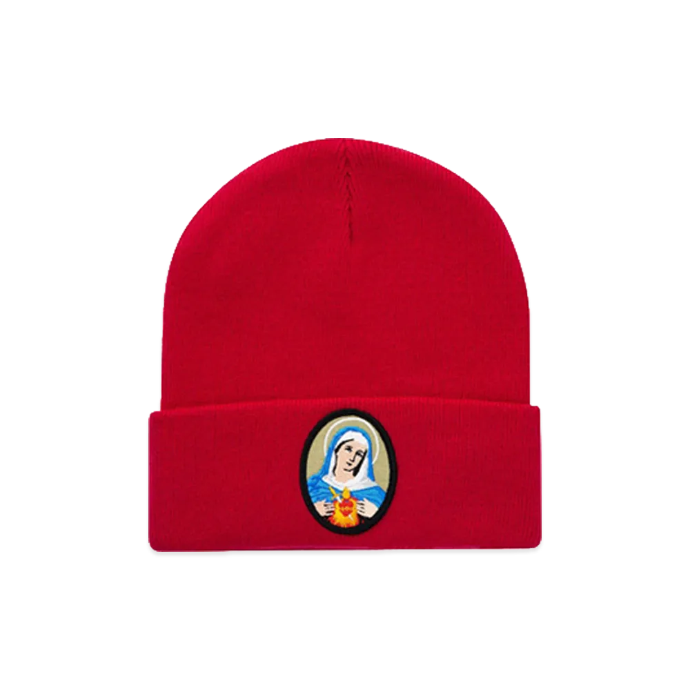 Supreme Virgin Mary Patch Beanie "Red"