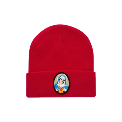 Supreme Virgin Mary Patch Beanie "Red"