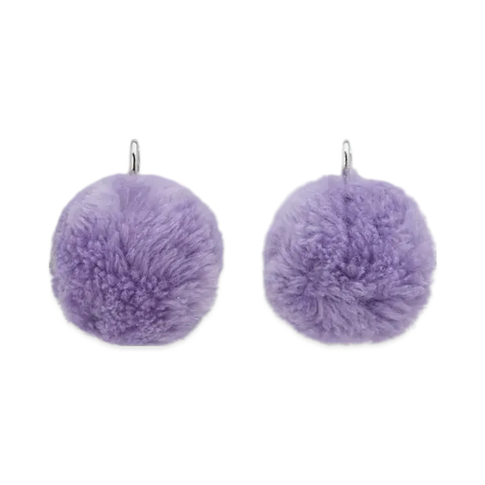 Marni Fluffy Pom-Pom Earrings "Lightorchid"