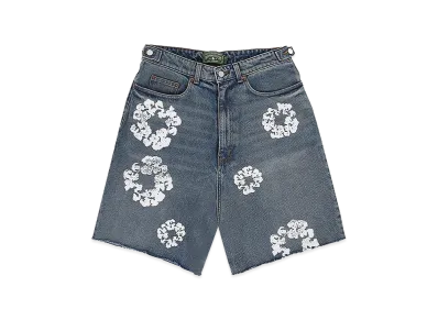 DENIM TEARS Cotton Wreath Denim Shorts "Indigo"