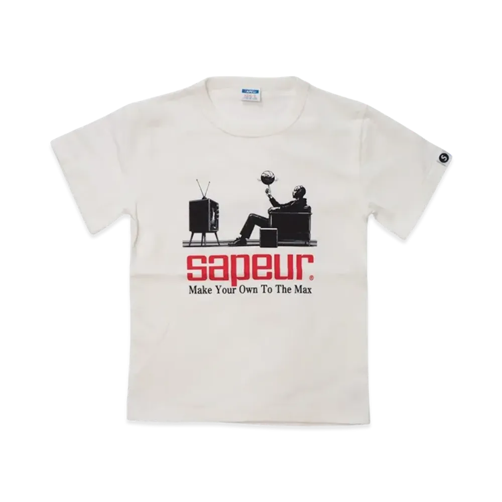 SAPEur Kid's Watching The Game Tees/S Tee "White"