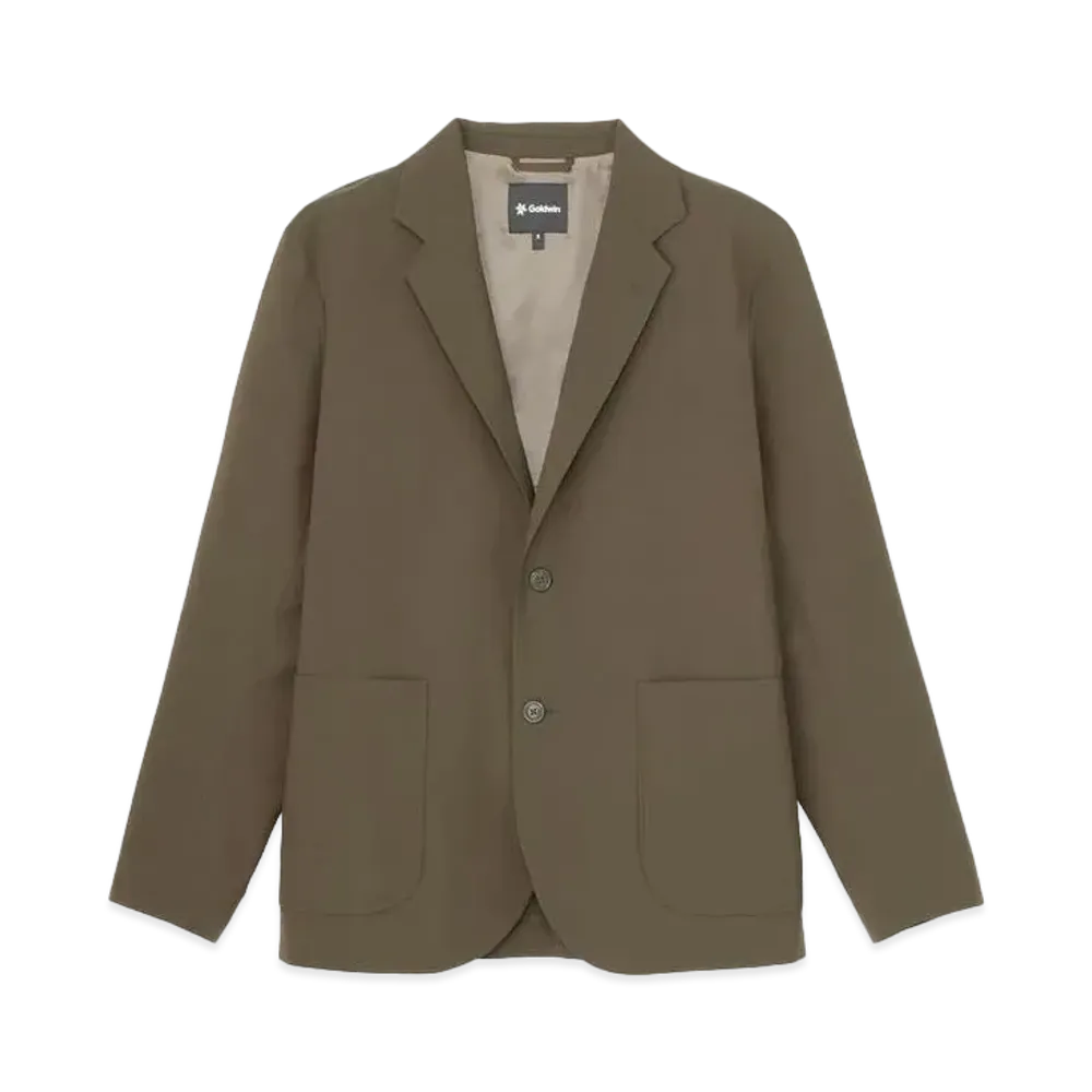 Goldwin Wool-Blend Twill Two-Button Jacket (Unisex) "Olive Brown"