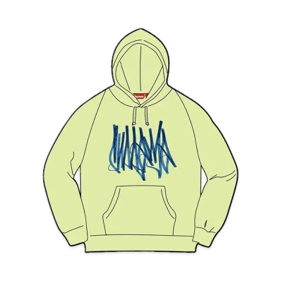 Supreme Tag Hooded Sweatshirt "Pale Lime"