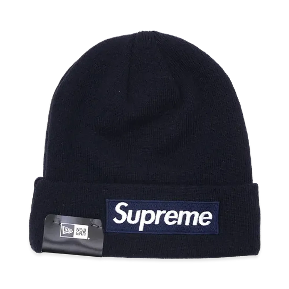 Supreme 16FW New Era Box Logo Beanie "Navy"