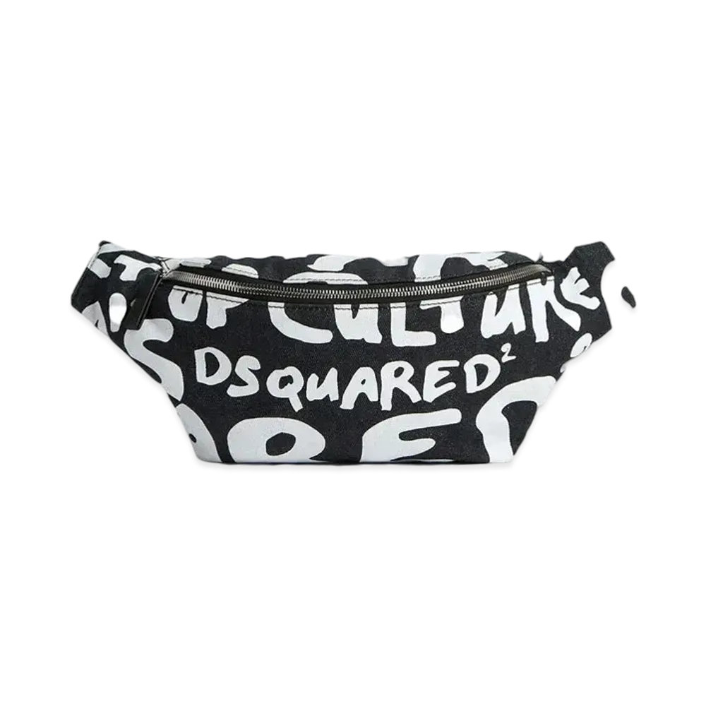 Dsquared2 D2 Pop 80'S Belt Bag "Black/White"
