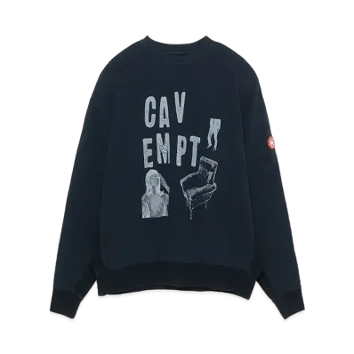 Cav Empt (C.E) OVERDYE CHAIR CREW NECK "Black"