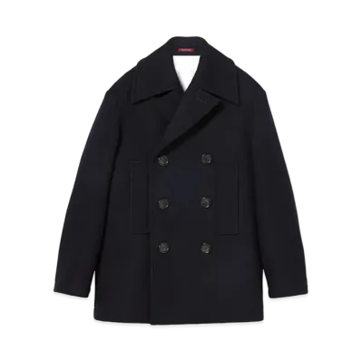 GUCCI Wool Coat "Dark Blue"