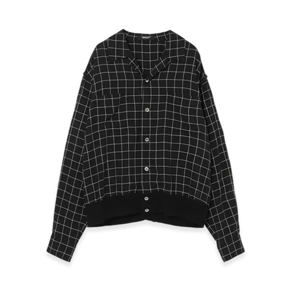 UNDERCOVER Rayon Open Collar Shirt "Black"