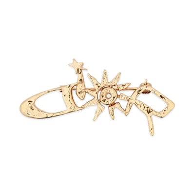Dior x Lewis Hamilton Brooch in Brass & Crystal "Gold"