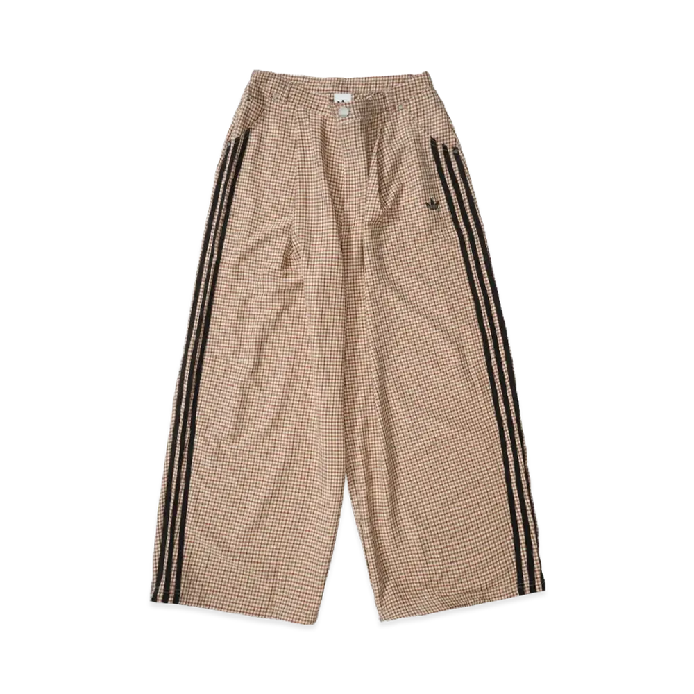 adidas Women's Plaid Trousers Loose Pants "Crystal Linen"