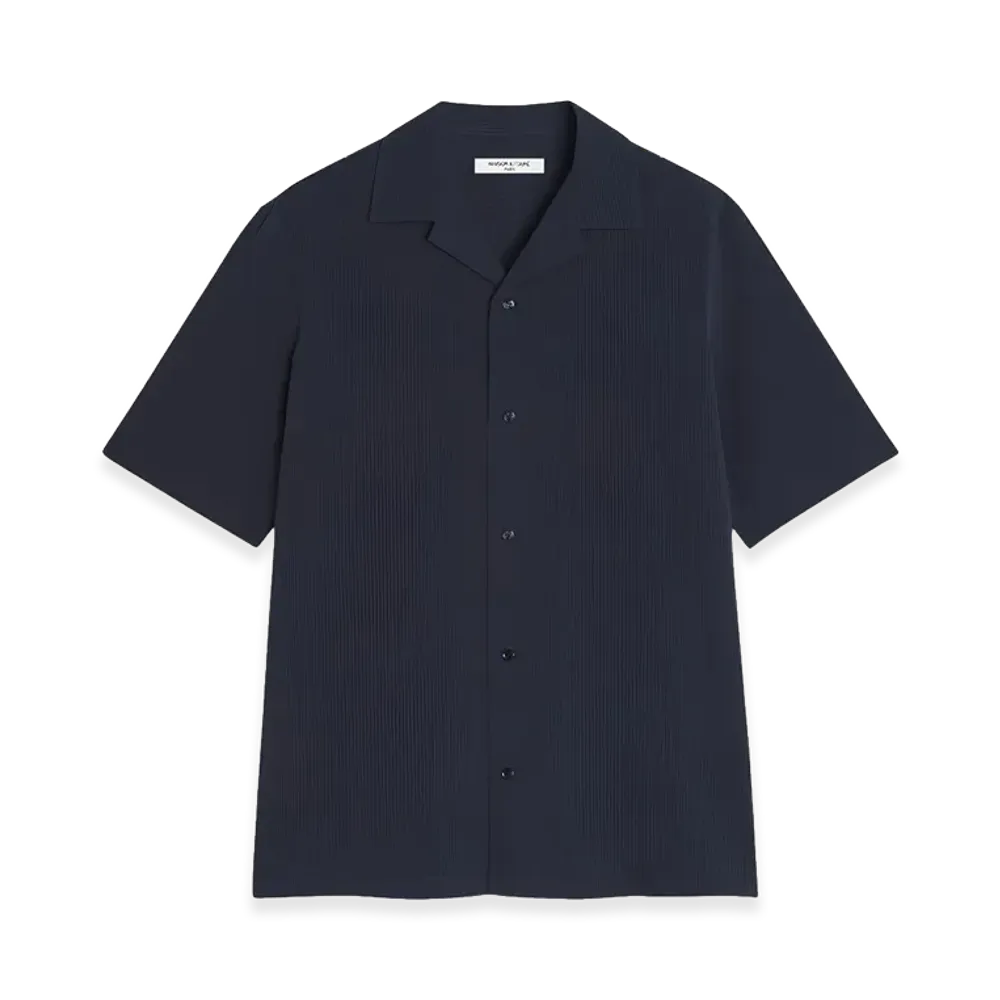 Maison Kitsune Seersucker Resort Shirt "Classic"