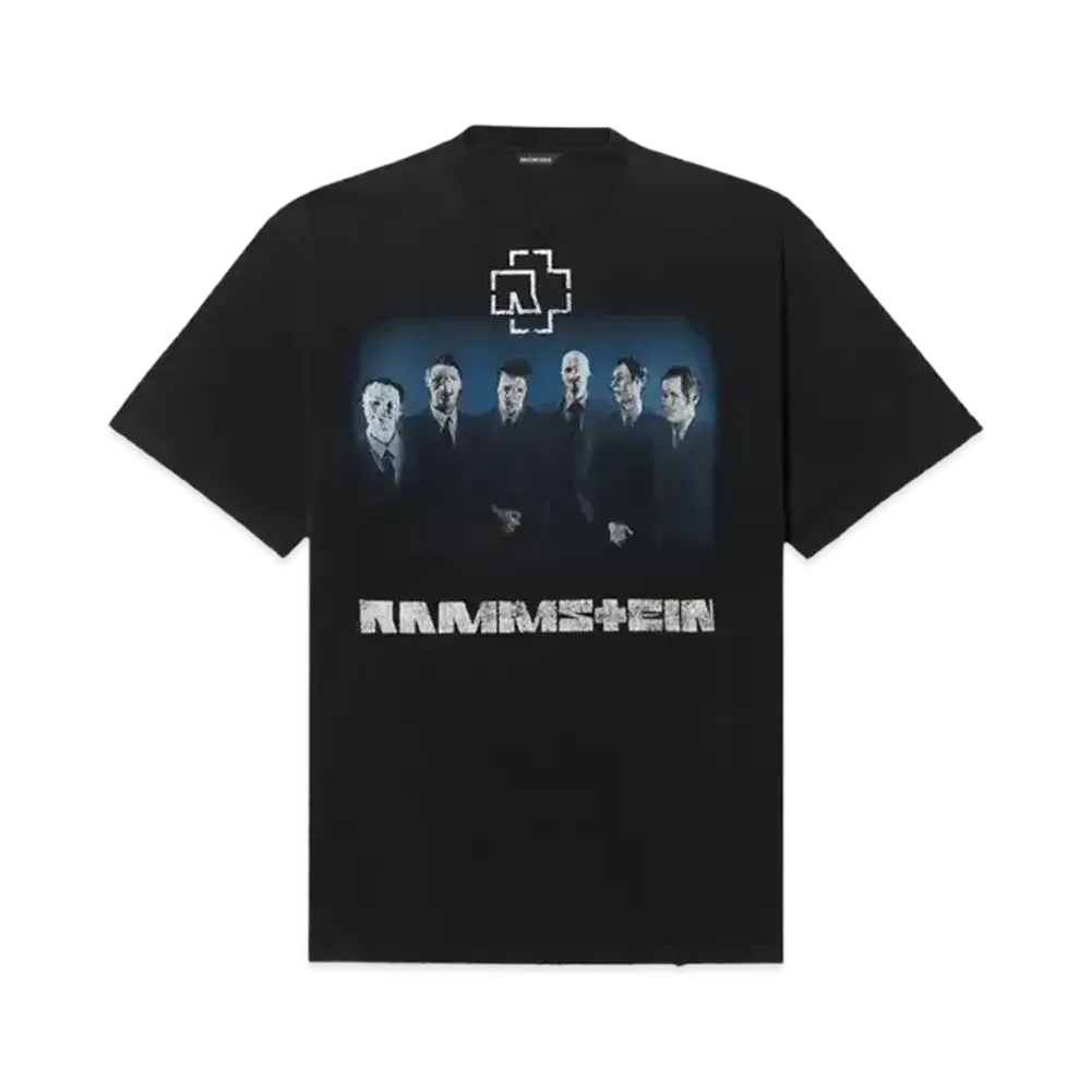 BALENCIAGA Rammstein Boxy Oversized Tee "Black"