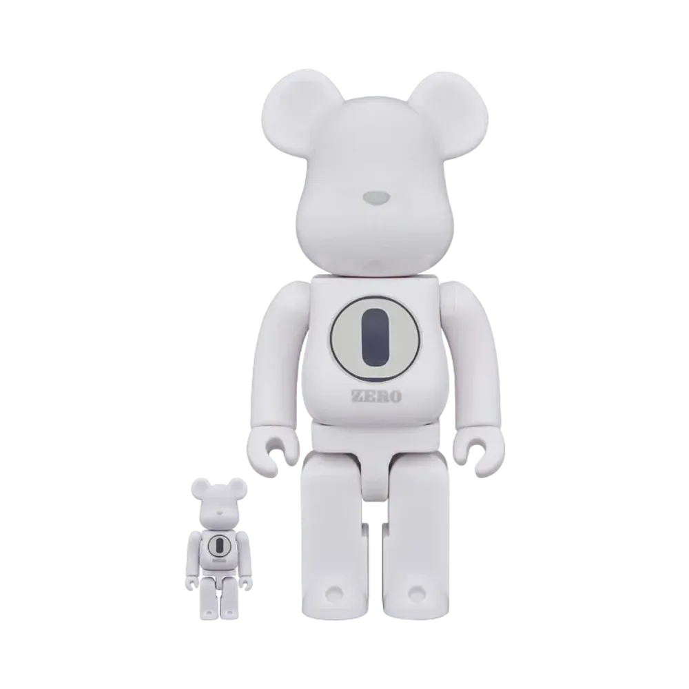 MEDICOM TOY "BEARBRICK" ROBERT INDIANA x fragmentdesign 100% & 400% WHITE