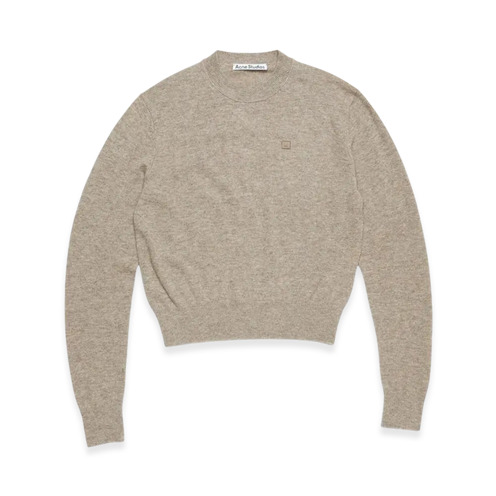 Acne Studios Crew Neck Sweater - Yak Wool "Greige Melange"