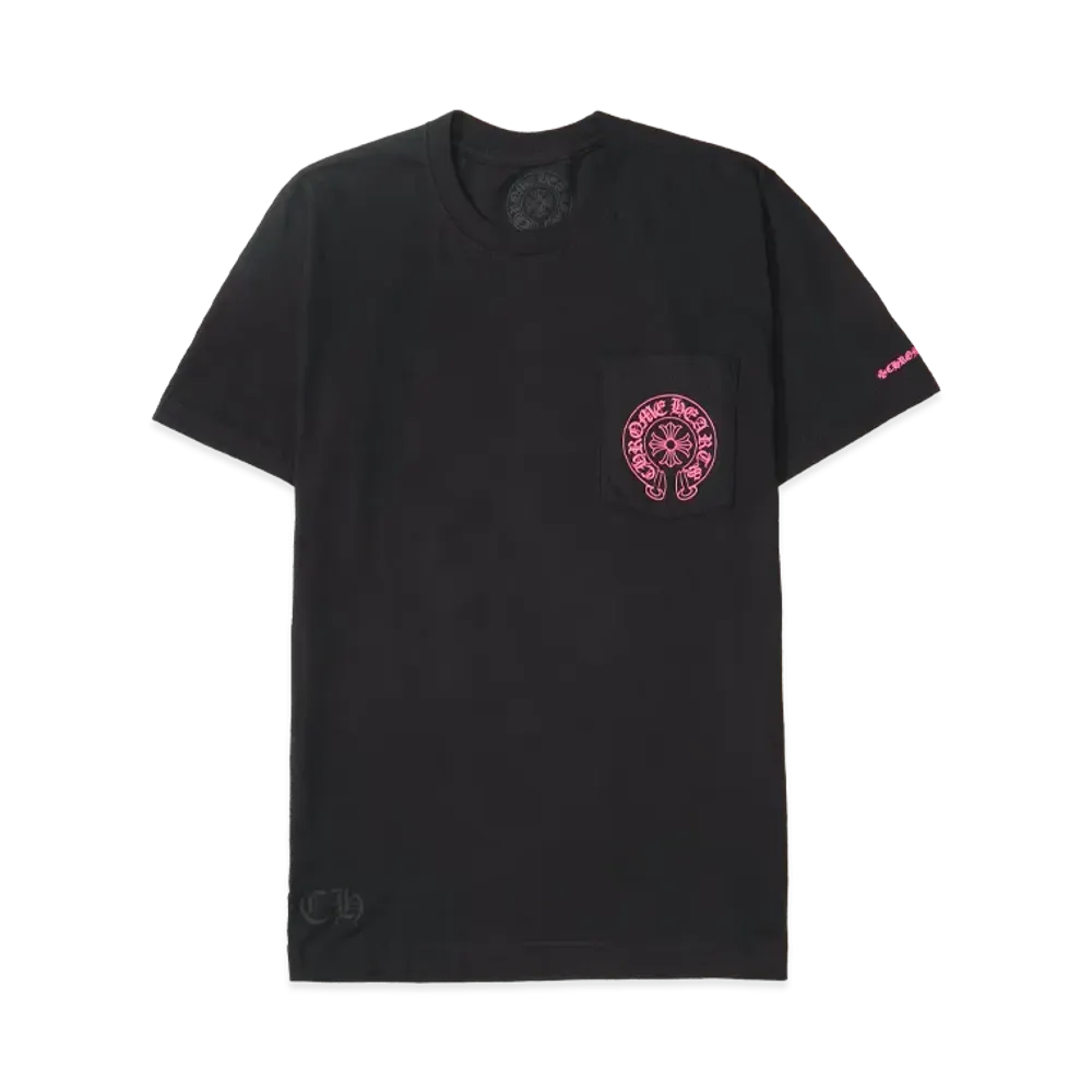クロムハーツ ホースシュー フローラルクロス ピンクロゴ L/S ポケット