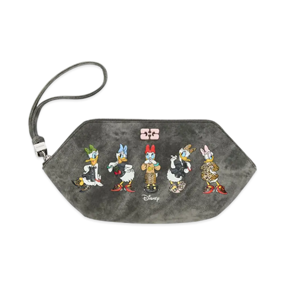 GANNI x Disney Daisy Duck Bleached Make-Up Pouch "Black Oyster"