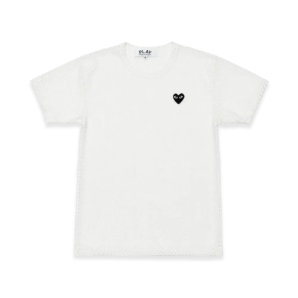 PLAY COMME des GARCONS Polyester Mesh Large Black Emblem "White"