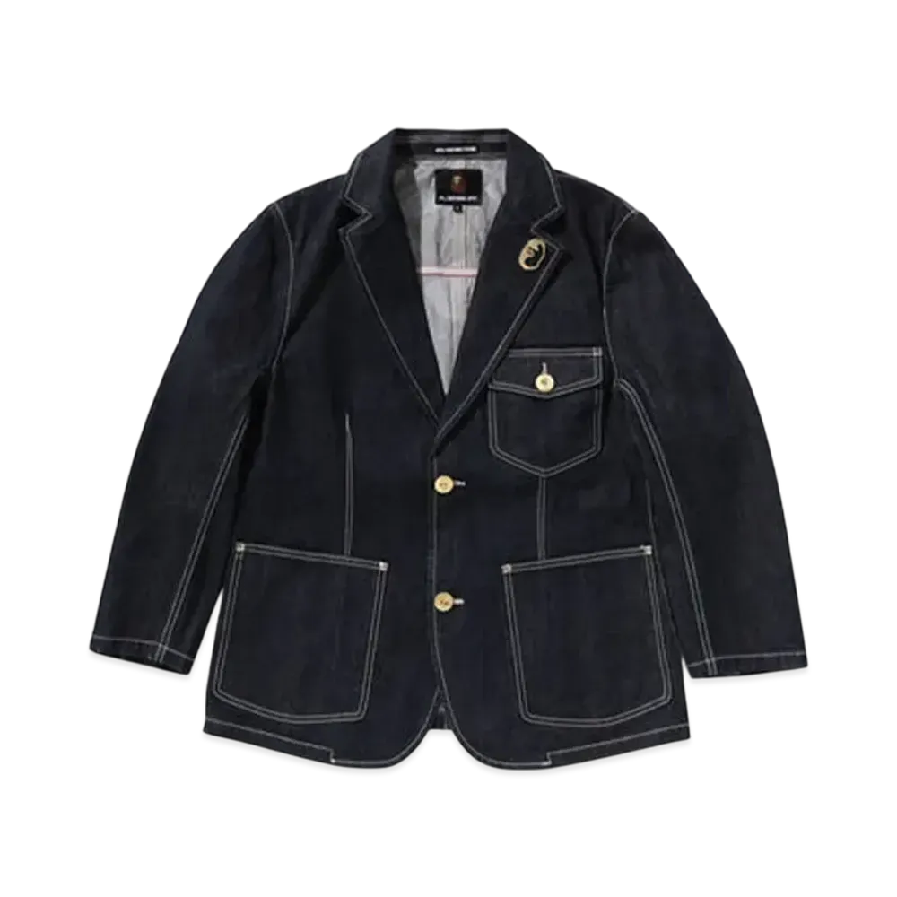 A BATHING APE Denim Blazer "Indigo"