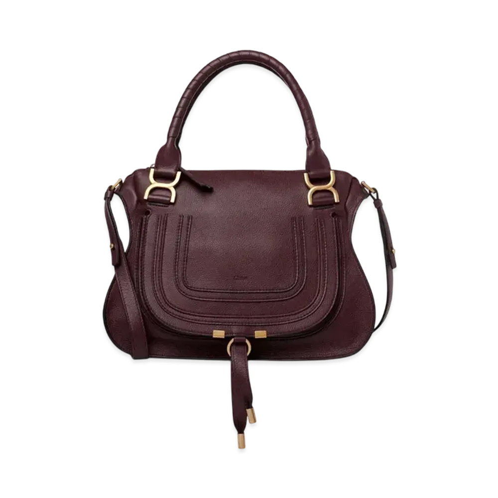 Chloe Marcie Bag In Grained Leather "Dimness Purple"