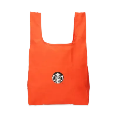 BEAMS x STARBUCKS Pocketable Eco Bag "Orange"