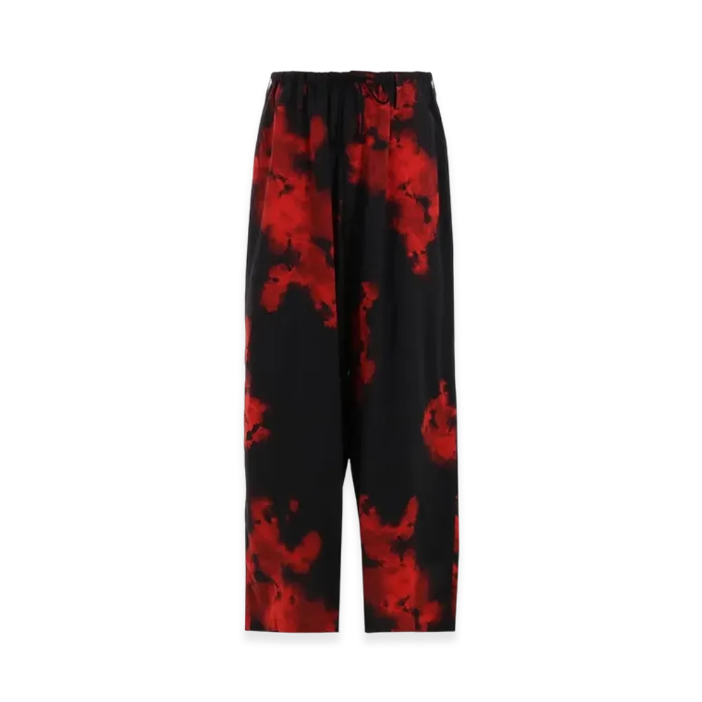 S'YTE Flames Pattern Waist-String Wide Pants "Black"