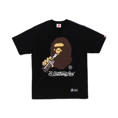 A BATHING APE x COCA COLA Ape Head Tee "Black"