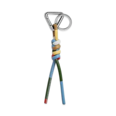Bottega Veneta Triangle Key Ring "Rainbow"