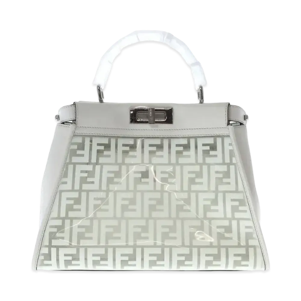 FENDI Pocket Boo Iconic Medium Handbag "White"