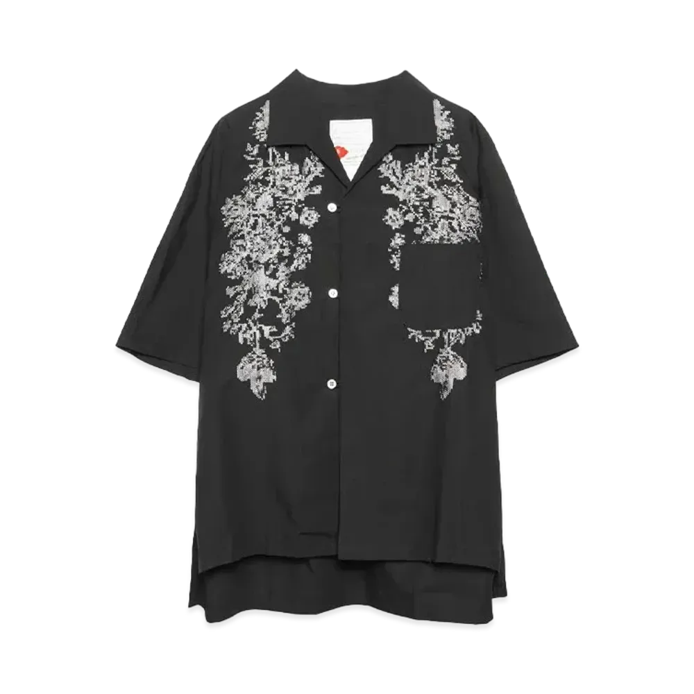 SEVESKIG Unconventional Classic Flower S/SL Shirt "BLACK"
