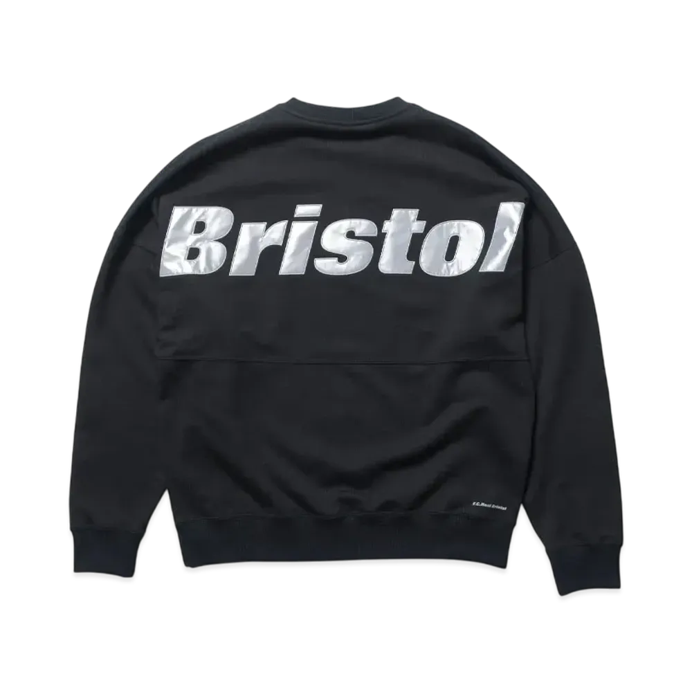 F.C.Real Bristol Big Logo Crewneck Baggy Sweat "Black"