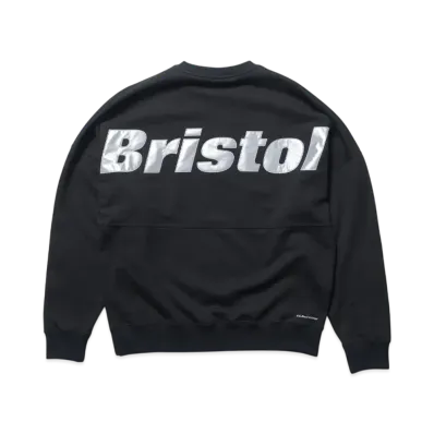 F.C.Real Bristol Big Logo Crewneck Baggy Sweat "Black"