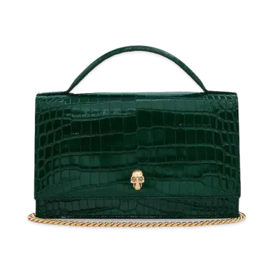 Alexander McQUEEN Top Handle Skull Bag "Emerald"