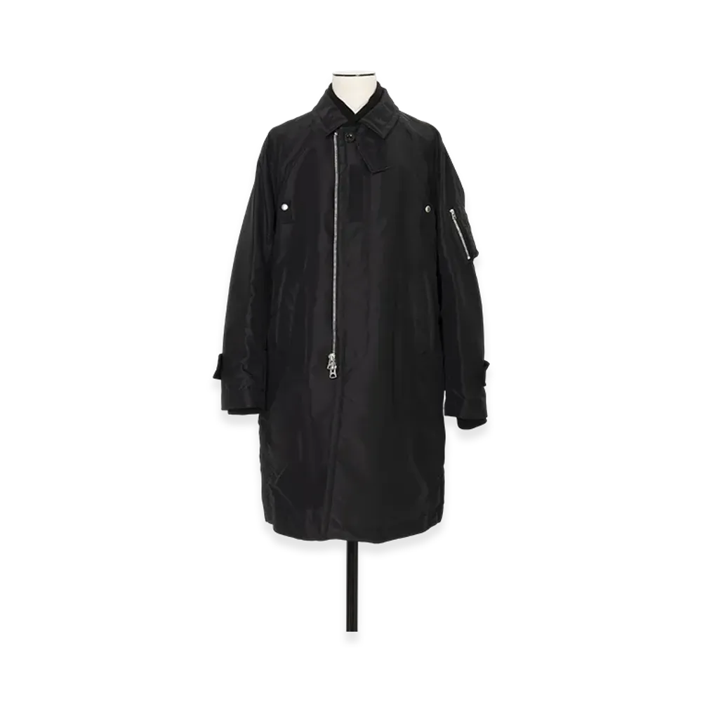 sacai Nylon Twill Coat "Black"