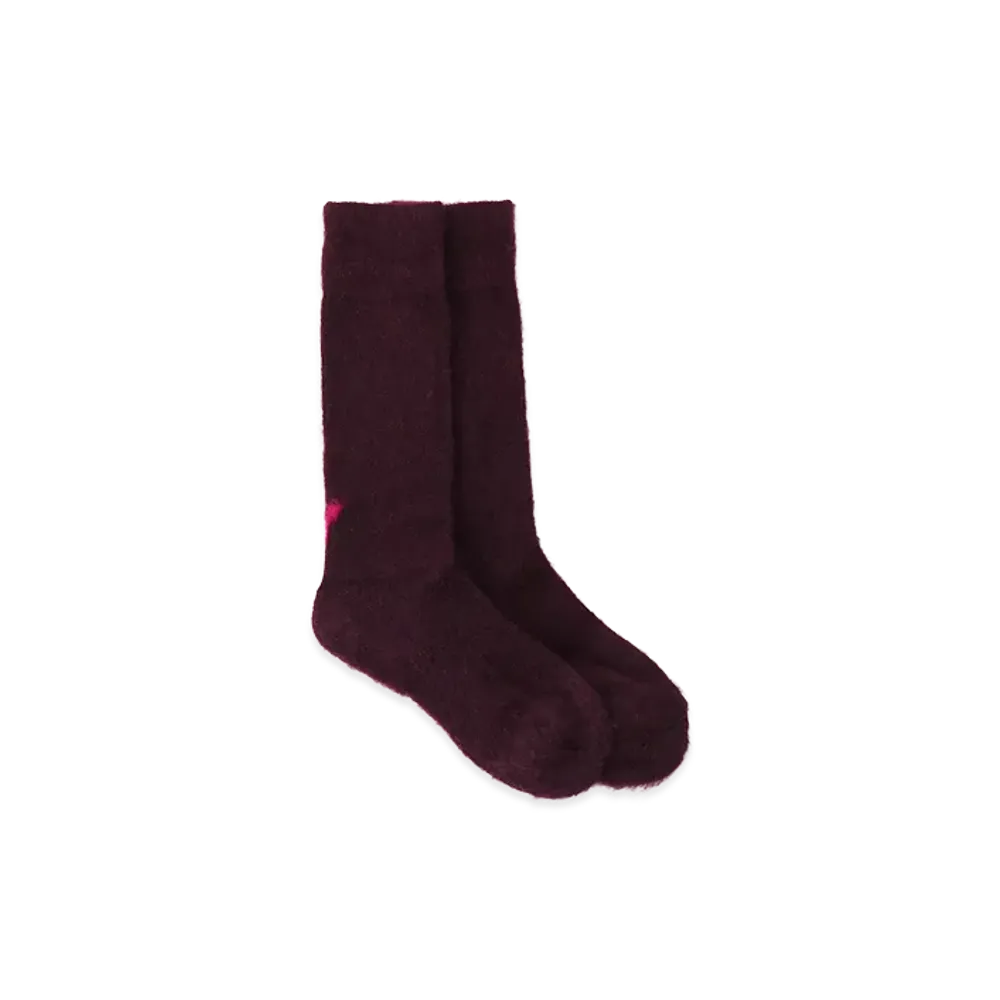 Y's x CHICSTOCKS Mohair Socks "Bordeaux"
