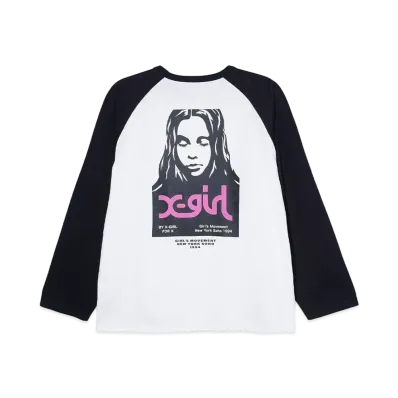 X-Girl Face Poster B/B Big Tee "White"