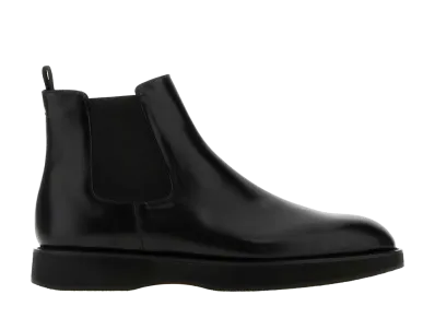 PRADA Leather Ankle Boots "Black"